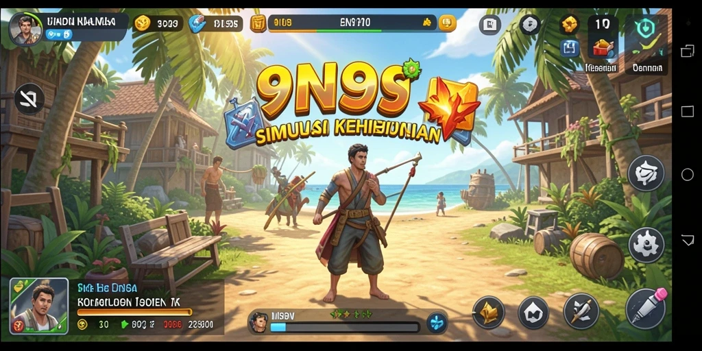 Tampilan gameplay <strong>9N9N</strong> yang penuh warna dan detail.