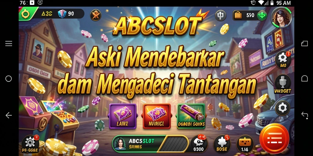 Screenshot gameplay menampilkan aksi mendebarkan dari ABCSLOT.