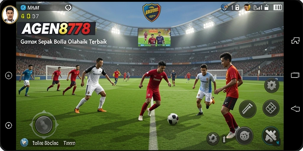Tampilan gameplay AGEN878 yang menampilkan aksi sepak bola mendebarkan.