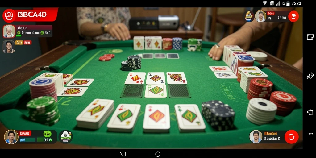 Screenshot gameplay BBCA4D menampilkan momen seru saat bermain Gaple.