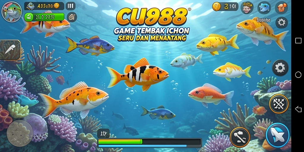 Gameplay seru menembak ikan dalam CU888.