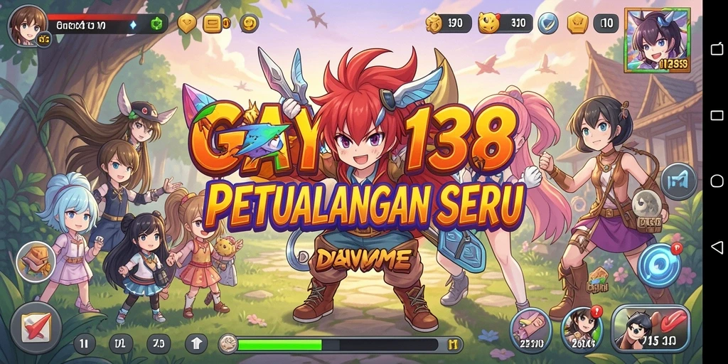 Tampilan gameplay seru dalam GAYO138 yang menampilkan aksi karakter anime.