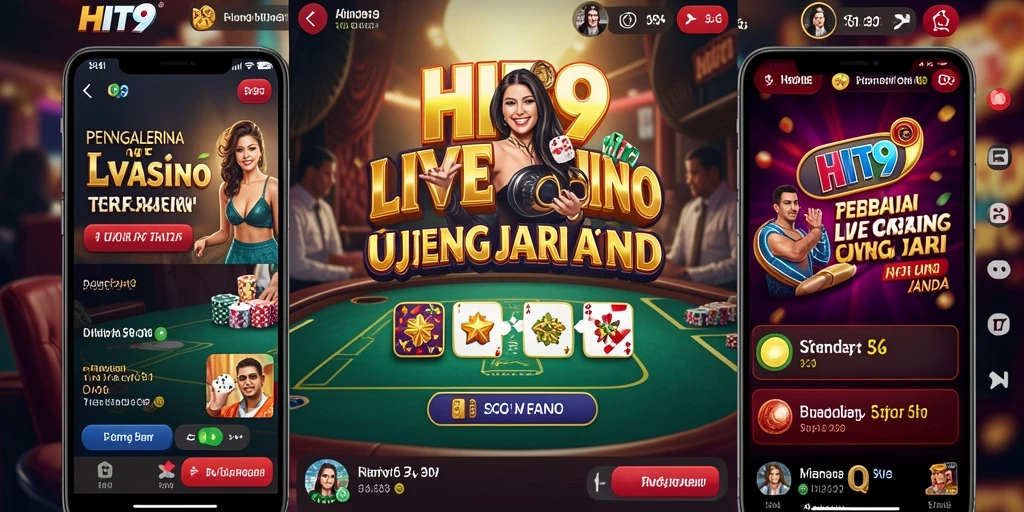 Tampilan gameplay Live Casino dengan dealer profesional dan interaksi langsung.