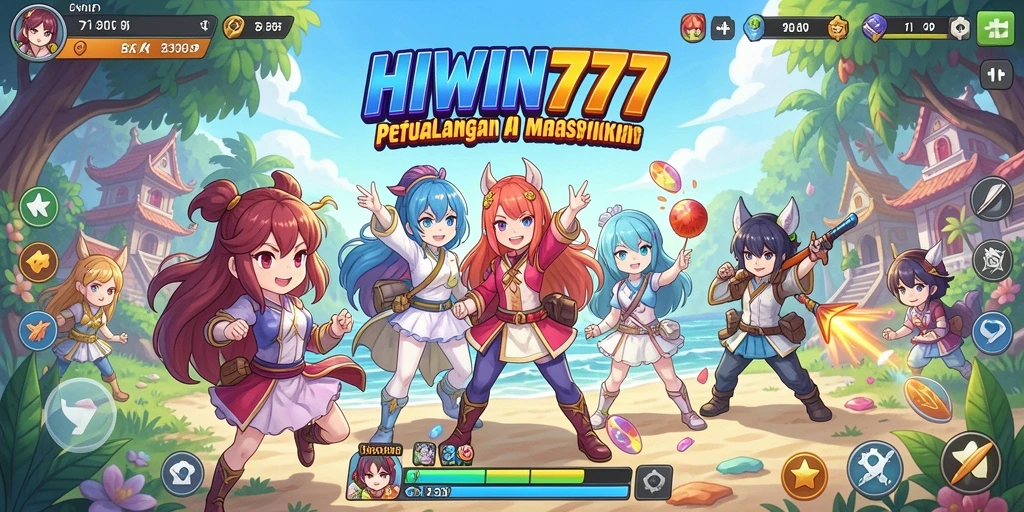 Tampilan gameplay HIWIN777 yang seru dengan karakter Anime.