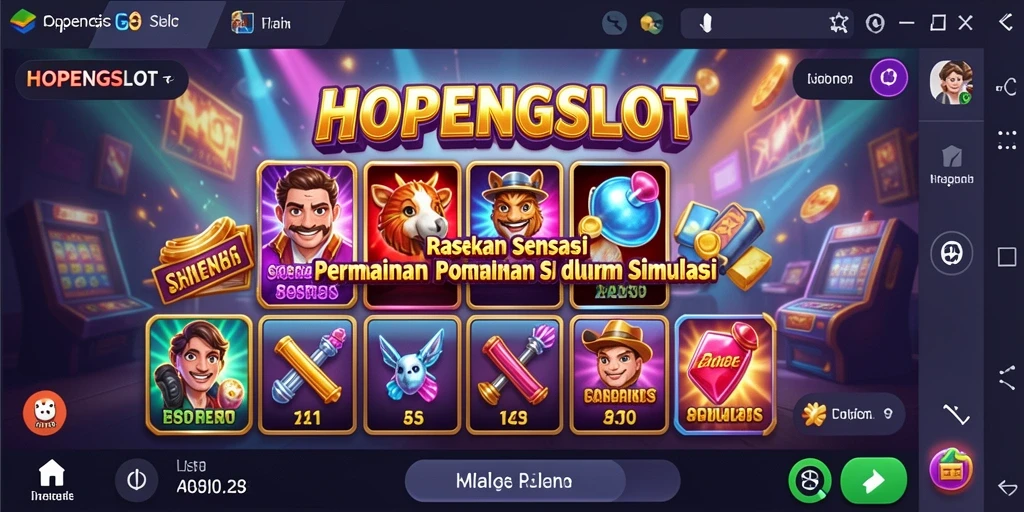 Tampilan menarik dari gameplay HOPENGSLOT yang penuh warna.