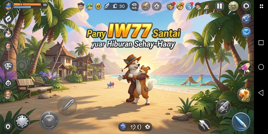 Tampilan gameplay IW777 yang penuh warna dan menarik perhatian.