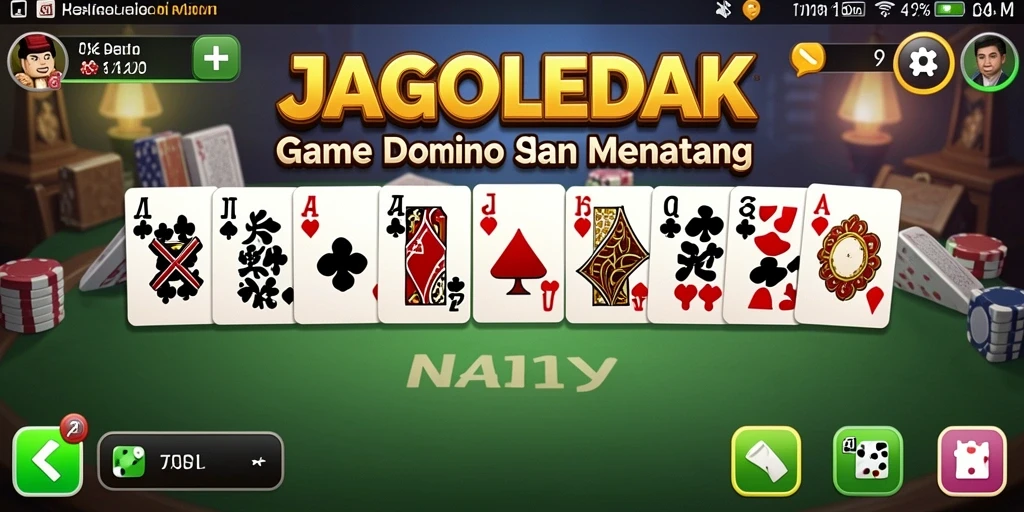 Tangkapan layar utama JAGOLEDAK menampilkan keseruan bermain Domino.