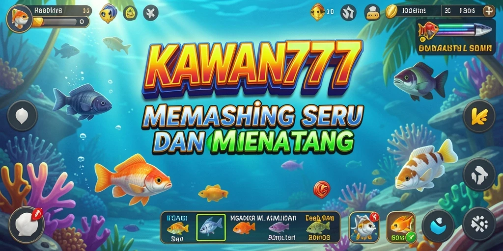 Screenshot KAWAN777 menampilkan pemain yang sedang memancing di lokasi indah.