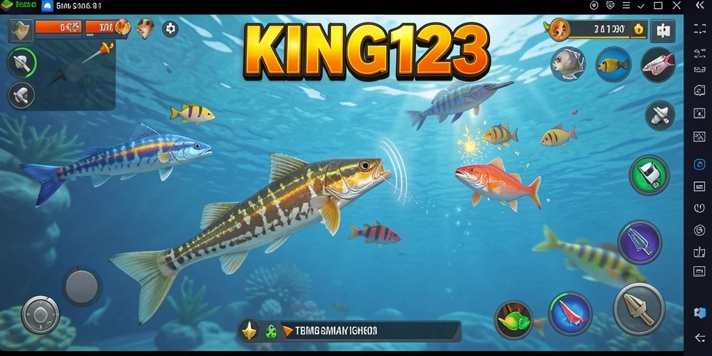 Tangkapan layar menunjukkan gameplay seru KING123 Tembak Ikan.