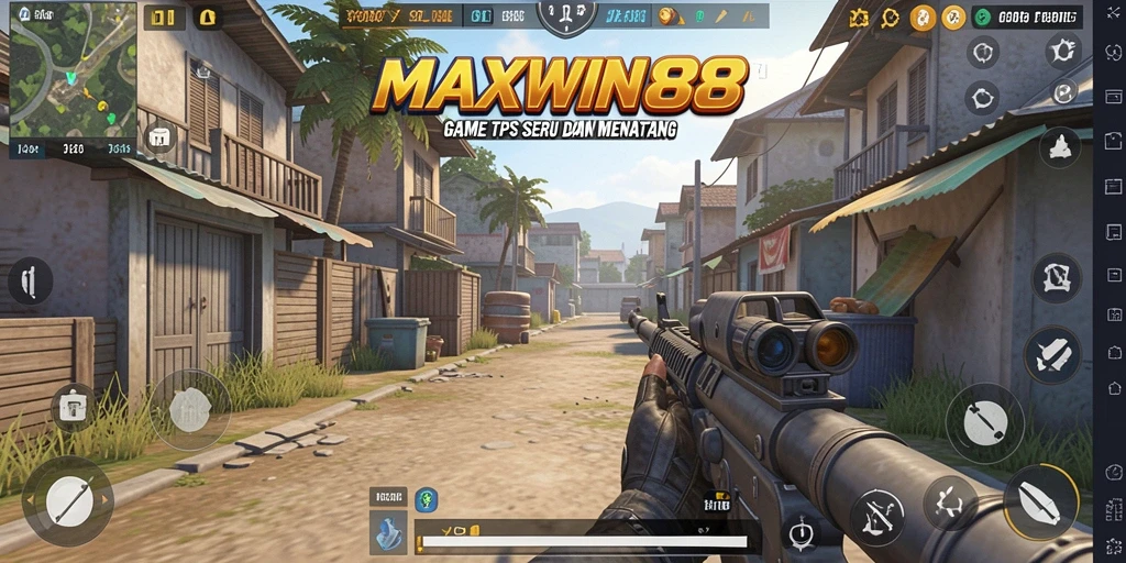 Tampilan gameplay seru dari MAXWIN88 di layar luas.