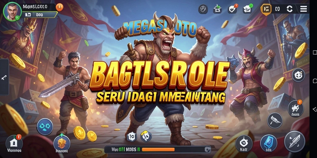 Gameplay seru di MEGASLOTO saat pertarungan antar pemain.