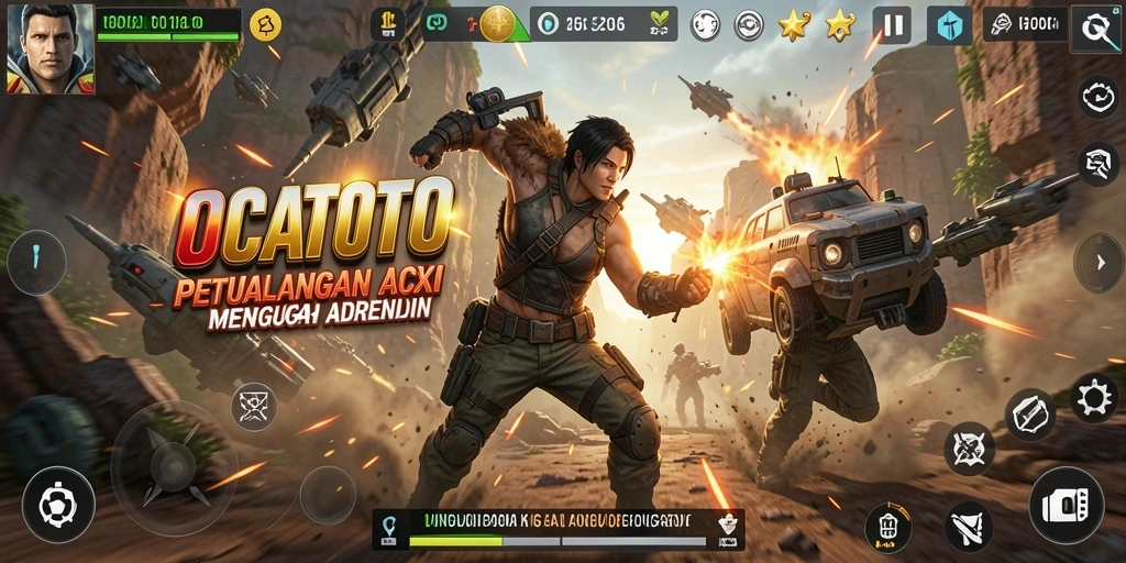 Tampilan gameplay OCATOTO yang seru dan menarik.