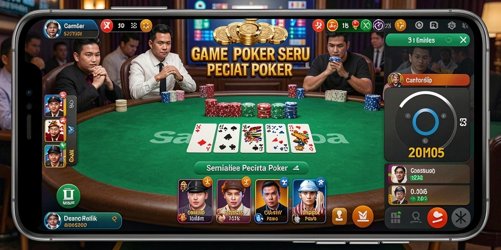 Tampilan gameplay S13 yang menarik saat bermain poker.