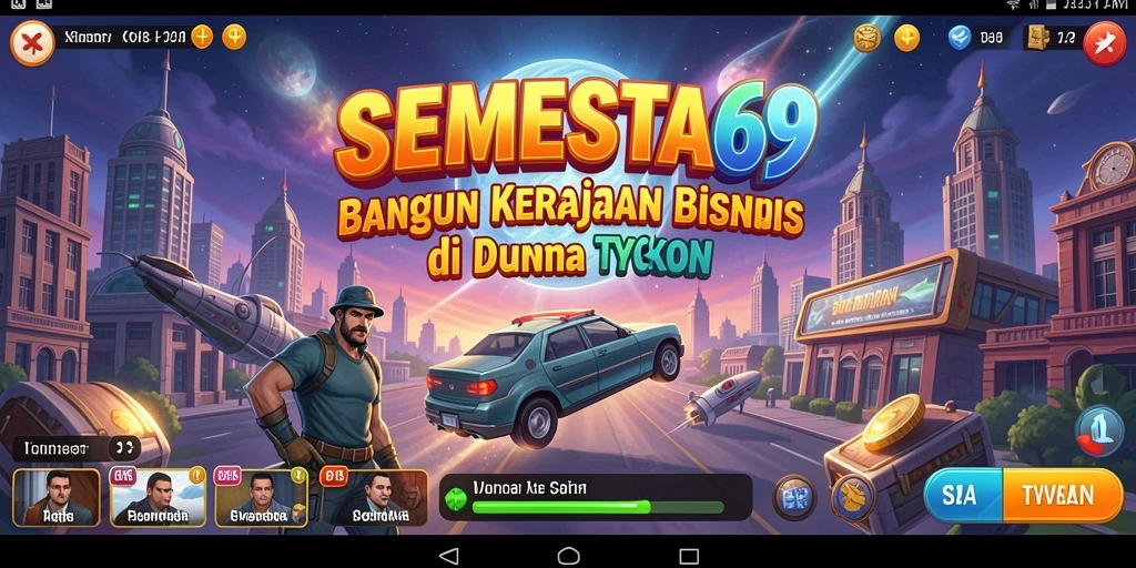 Screenshot SEMESTA69 menunjukkan tipikal gameplay Tycoon yang menarik.