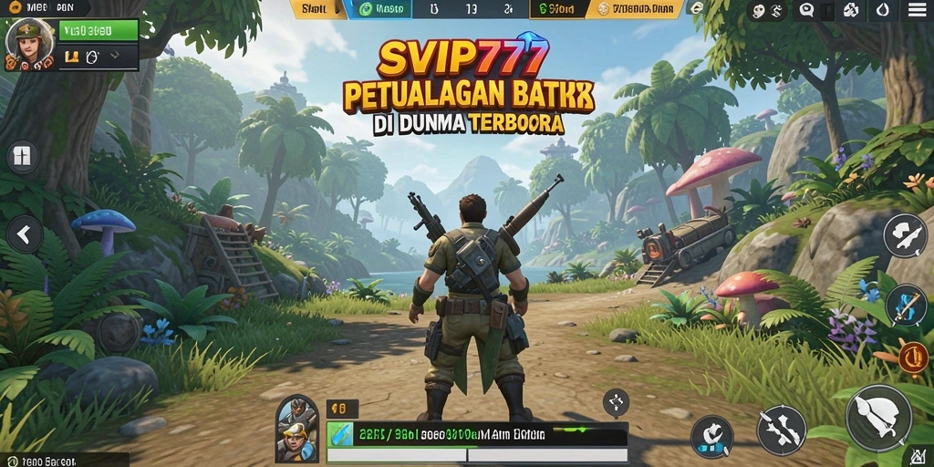 Screenshot gameplay SVIP777 yang menampilkan petualangan di dunia terbuka.