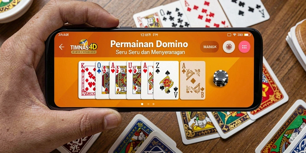 Screenshot gameplay DOMINO TIMNAS4D yang interaktif dan menarik.