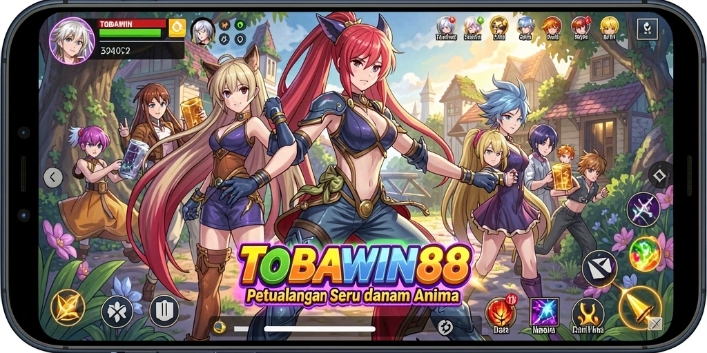 Tampilan gameplay TOBAWIN88 yang menakjubkan dan penuh warna.