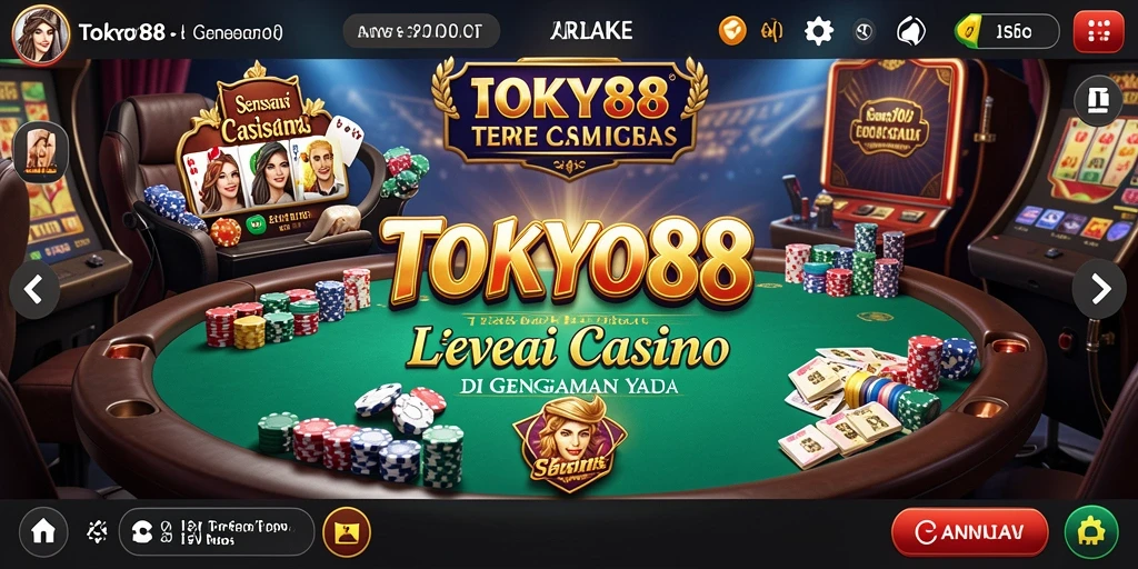 Screenshot utama gameplay TOKYO88 dengan dealer langsung yang profesional.