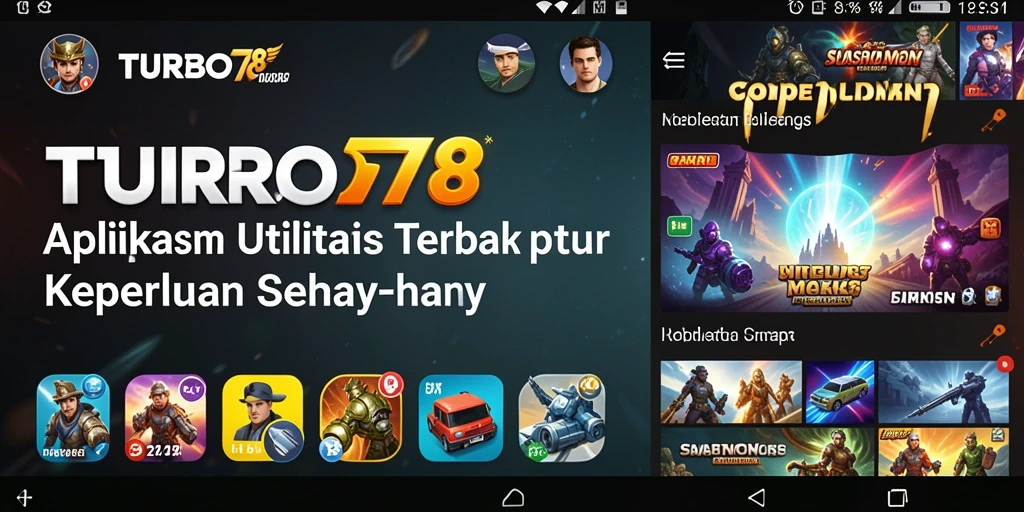 Tampilan utama TURBO78 menampilkan alat utilitas yang bermanfaat.