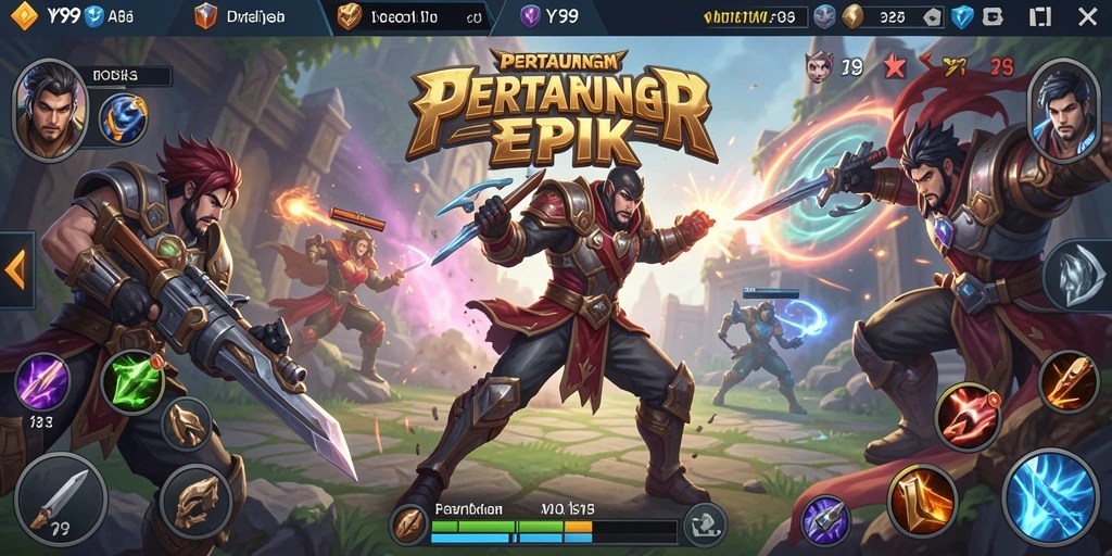 Screenshot Y89 menampilkan aksi mendebarkan dari pertarungan MOBA.